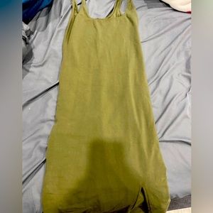 Express cotton dress with slit